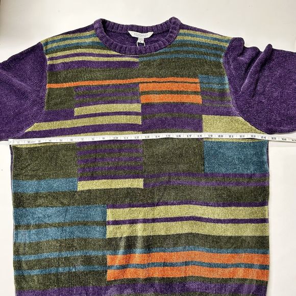 Steve Harvey Striped NWT Men Sweater Pullover  Striped L Purple - Picture 12 of 12